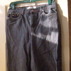 Tommy Hilfiger Black Jeans Red Stitching Size 8